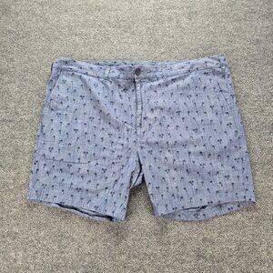 Bonobos Shorts Mens 46 Blue Chino Palm Tree All Over Print Preppy Beach Casual‎